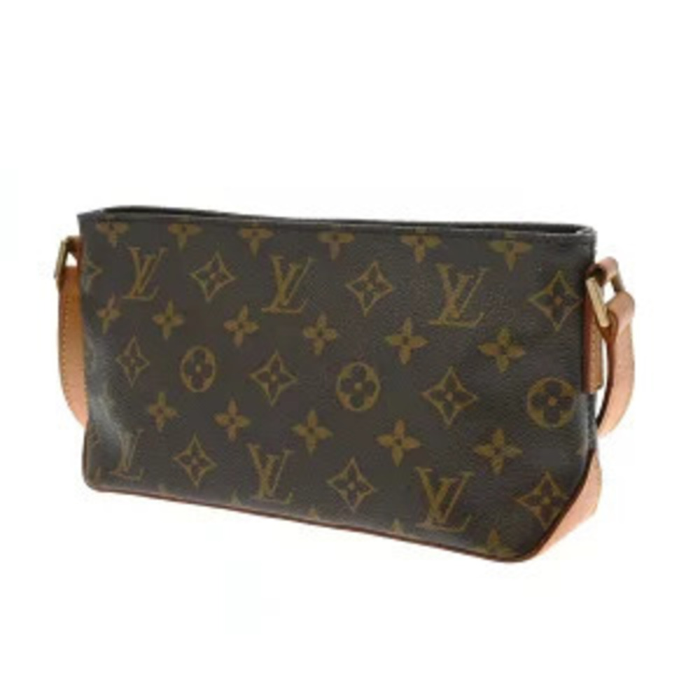 Louis Vuitton Brown Monogram Shoulder Bag Trotteur Canvas